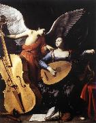 SARACENI, Carlo Saint Cecilia and the Angel sd oil painting
